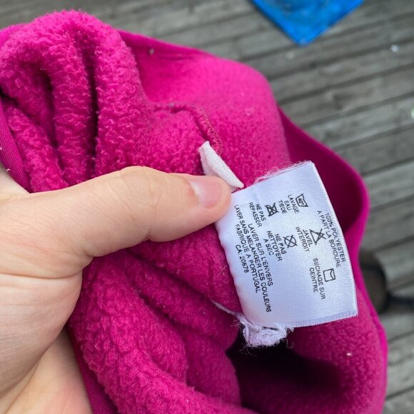 Vintage 90s Patagonia Snap Fleece Sweater Large Pink - Picture 3 of 15